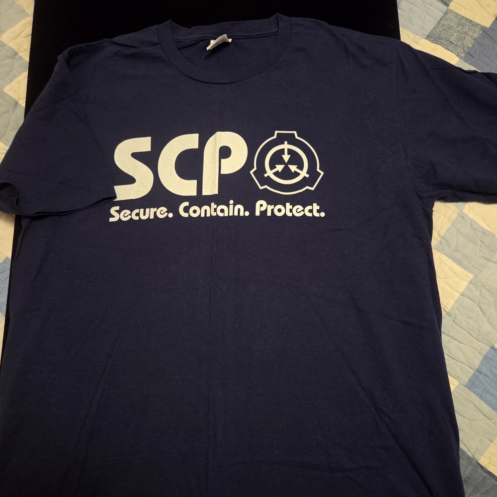 SCP Secure Contain Protect Navy Blue Tee